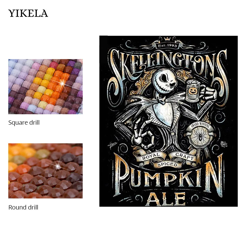 DIY full Square Diamond 5D Diamond Painting Pumpkin Ale Skeleton Embroidery Cross Stitch 3D Rhinestone Acrylic mosaic
DIY full Square Diamond 5D Diamond Painting Pumpkin Ale Skeleton Embroidery Cross Stitch 3D Rhinestone Acrylic mosaic