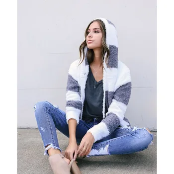 Preppy Style Striped Jaqueta Women Loose Faux Fur Coat Ladies Long Sleeve Cashmere Cardigan Jacket Outwear chaqueta mujers
Preppy Style Striped Jaqueta Women Loose Faux Fur Coat Ladies Long Sleeve Cashmere Cardigan Jacket Outwear chaqueta mujers