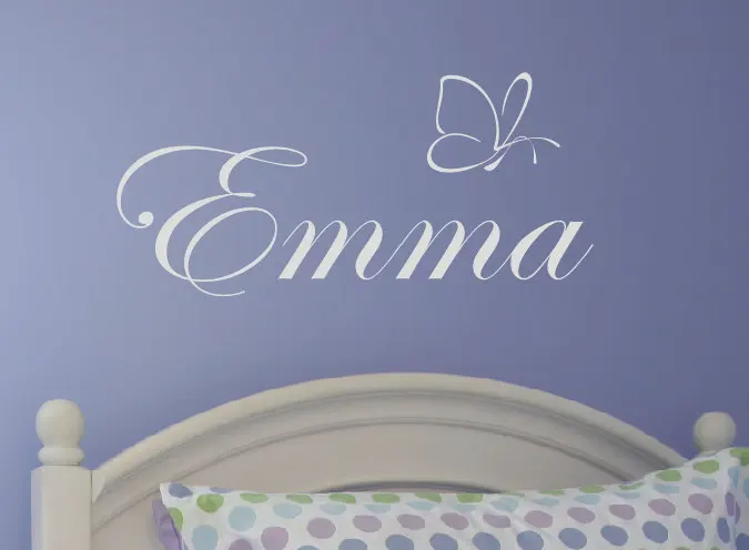 Image free ship Personalized Name Girls Room Decor Butterfly Wall sticker   Monogrammed Vinyl Lettering decal   Baby Nursery wall art