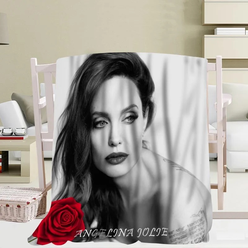 Custom Angelina Jolie Travel Blanket Home TV Casual Relax for Family Soft Fluffy Warm Blanket 
Custom Angelina Jolie Travel Blanket Home TV Casual Relax for Family Soft Fluffy Warm Blanket
