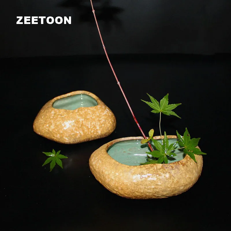 Ikebana грубая керамика имитация камня цветочный горшок настольная ваза