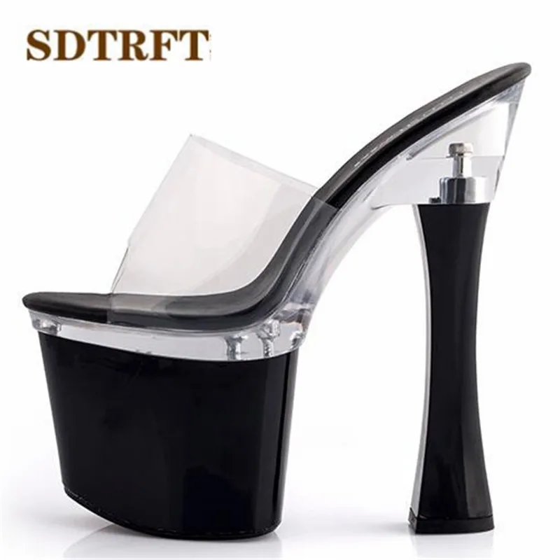 SDTRFT Plus:34-44 Summer 2018 Sexy platform flip flops 20cm Ultra High thick heel Sandals Open Toe women shoes Crossdress pumps
SDTRFT Plus:34-44 Summer 2018 Sexy platform flip flops 20cm Ultra High thick heel Sandals Open Toe women shoes Crossdress pumps