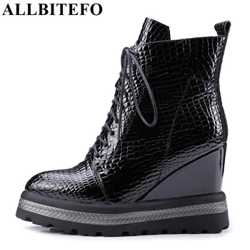 ALLBITEFO natural genuine leather wedges heel women ankle boots fashion casual platform boots winter woman motorcycle boots
ALLBITEFO natural genuine leather wedges heel women ankle boots fashion casual platform boots winter woman motorcycle boots