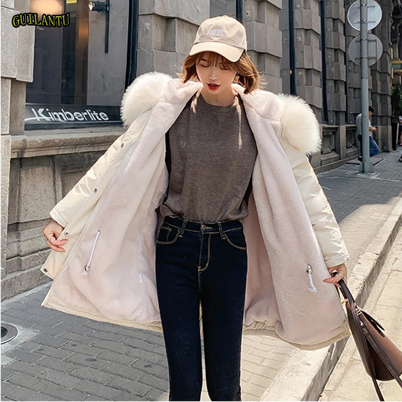 2019 Winter Jacket Women Thickening Cotton Padded Jackets Plus Size Female Coat Fashion Big Fur Collar Hooded Long Parkas Mujer
2019 Winter Jacket Women Thickening Cotton Padded Jackets Plus Size Female Coat Fashion Big Fur Collar Hooded Long Parkas Mujer