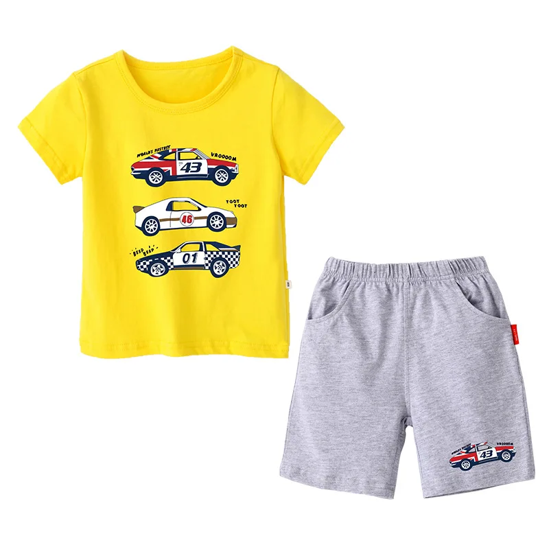 Summer New Kids Clothes Boys Cartoon Car Tops Short Sleeve T-shirt With Casual Shorts Kids Tracksuit 2pcs Outfits Set
Summer New Kids Clothes Boys Cartoon Car Tops Short Sleeve T-shirt With Casual Shorts Kids Tracksuit 2pcs Outfits Set