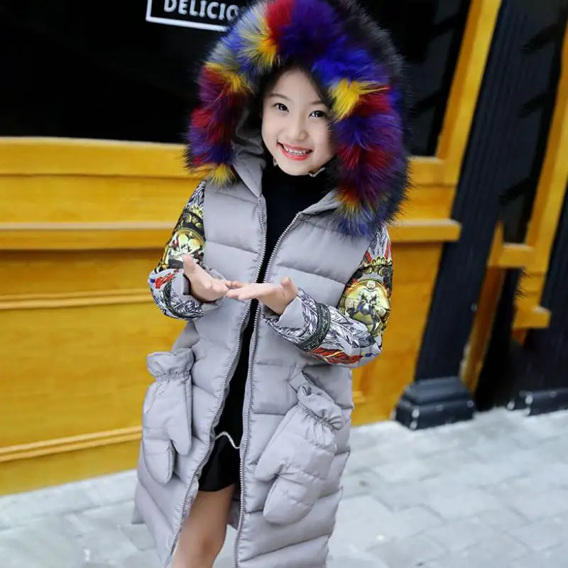 2018 Winter Girl's Down Jackets Children Down Parkas Coats Natural Colorfull Fur Baby Girl's Warm Thick Down Outerwear -30degree
2018 Winter Girl's Down Jackets Children Down Parkas Coats Natural Colorfull Fur Baby Girl's Warm Thick Down Outerwear -30degree