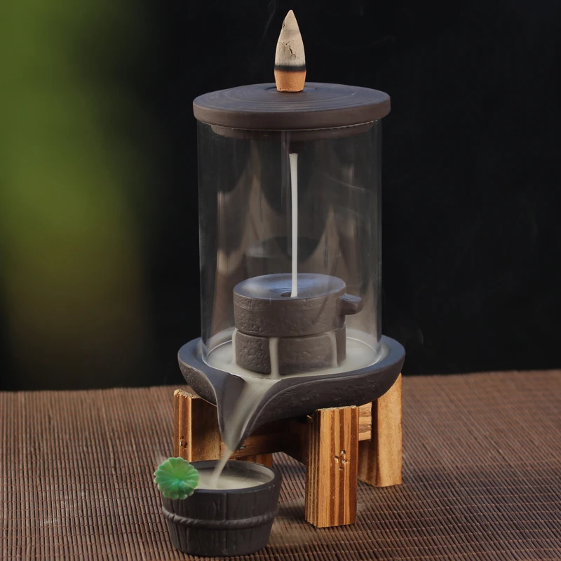 Backflow Incense Burner With Acrylic Protective Cover Ceramic Smoke Waterfall Incense Holder Censer + 10Pcs Free Incense Cones
Backflow Incense Burner With Acrylic Protective Cover Ceramic Smoke Waterfall Incense Holder Censer + 10Pcs Free Incense Cones