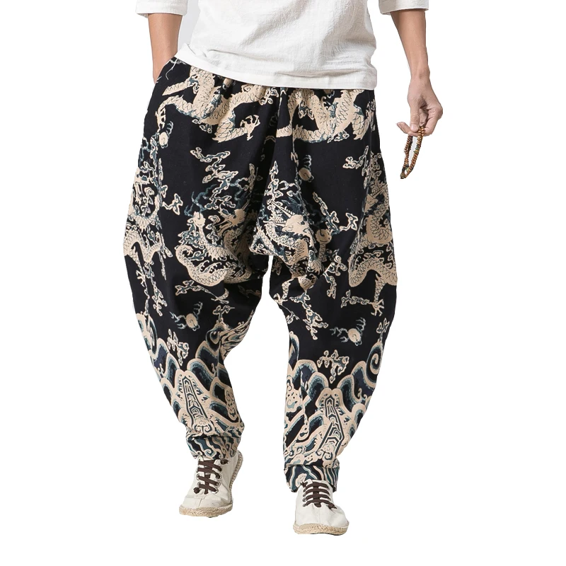 New Cool Cross-Pants Male Hip Hop Fashion Baggy Cotton Linen Harem Pants Men Punk Plus Size Wide Leg Trousers Loose Casual Pants
New Cool Cross-Pants Male Hip Hop Fashion Baggy Cotton Linen Harem Pants Men Punk Plus Size Wide Leg Trousers Loose Casual Pants