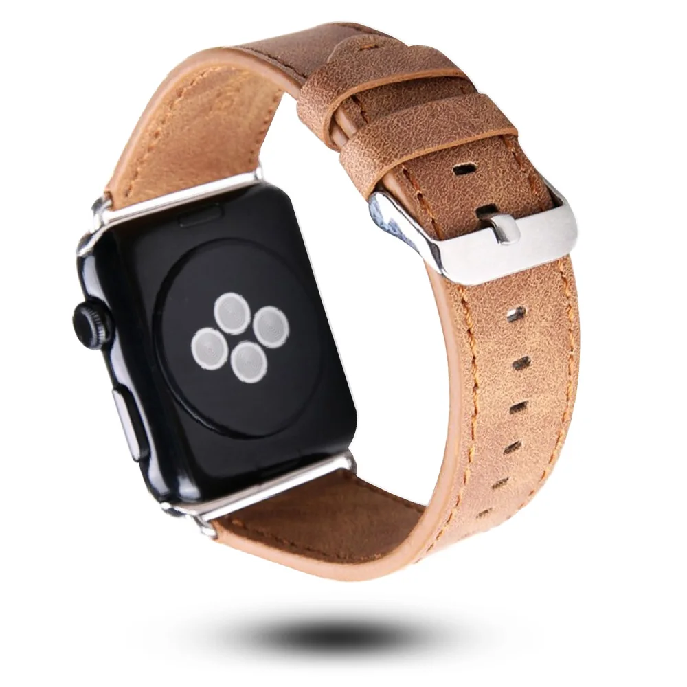 Retro Leather Strap for Apple Watch Band Series 5 4 3 2 1 Bracelet Crazy Horse Pattern Replacement WristBand 44/40/42/38mm Belt
Retro Leather Strap for Apple Watch Band Series 5 4 3 2 1 Bracelet Crazy Horse Pattern Replacement WristBand 44/40/42/38mm Belt