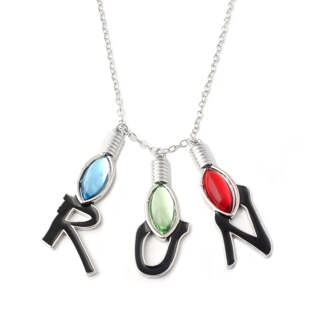 Horror Movie Stranger 2 Necklace RUN Letter Color Bulb Pendant Necklace Female Joker Jewelry Accessories
Horror Movie Stranger 2 Necklace RUN Letter Color Bulb Pendant Necklace Female Joker Jewelry Accessories