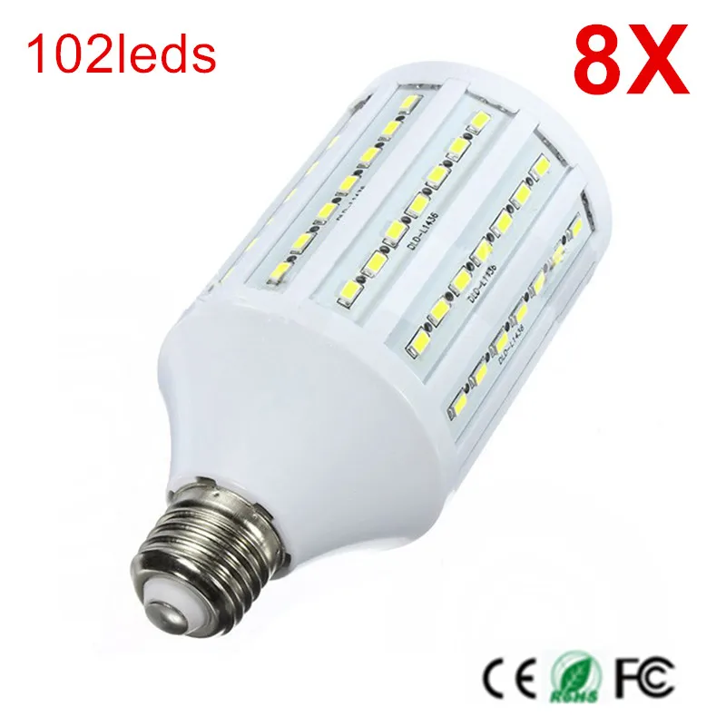 8PCS High Power E27 LED Bulb 102 SMD5730 30W LED Light Warm White/Cold White AC110V/220V 360degree LED Corn Light Lamp
8PCS High Power E27 LED Bulb 102 SMD5730 30W LED Light Warm White/Cold White AC110V/220V 360degree LED Corn Light Lamp