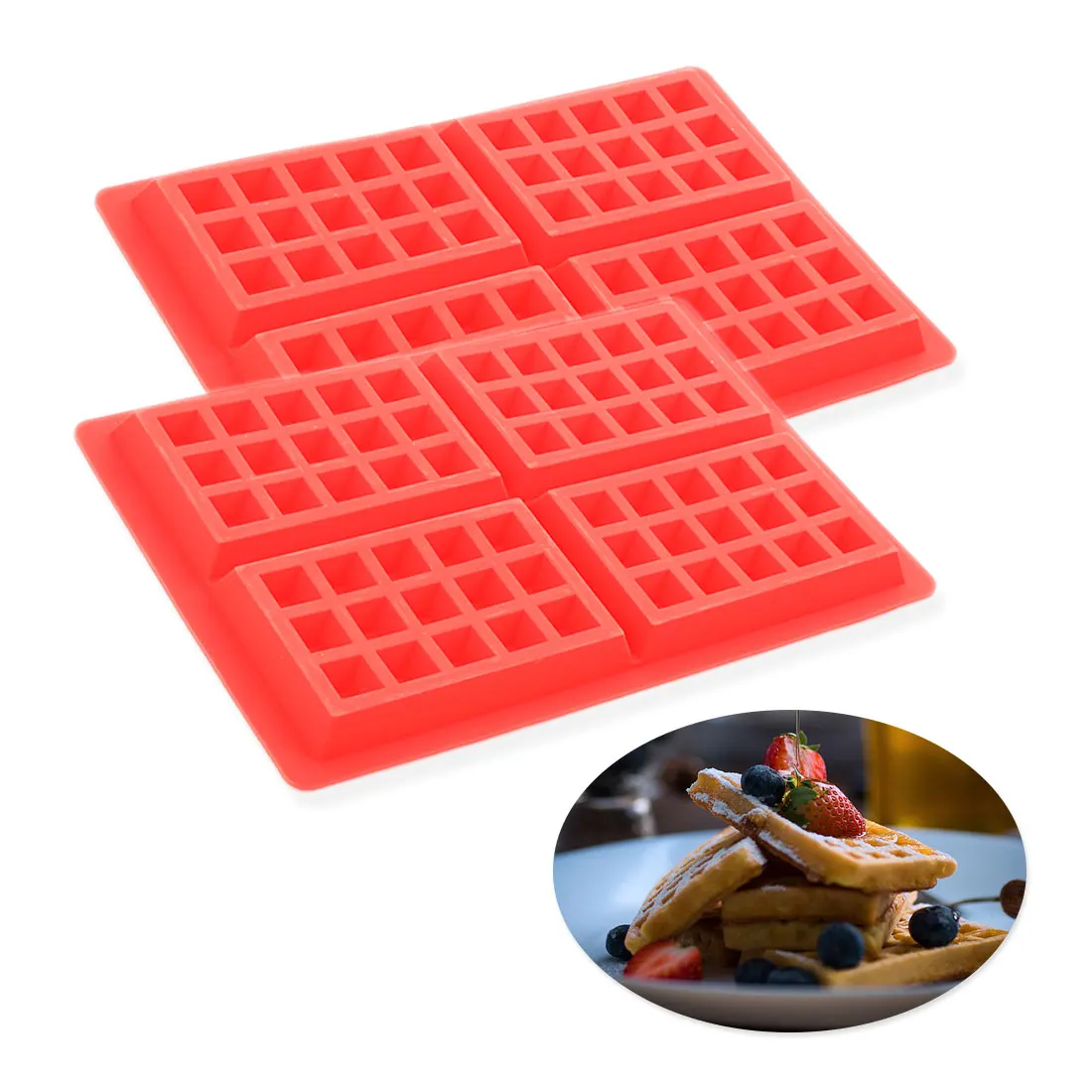 New 4-Cavity Waffle Mold Shape Food Grade Plastic,Cake Chocolate Pan, Silicone Mold Baking Mould Kitchen Bakeware Decorationg
New 4-Cavity Waffle Mold Shape Food Grade Plastic,Cake Chocolate Pan, Silicone Mold Baking Mould Kitchen Bakeware Decorationg