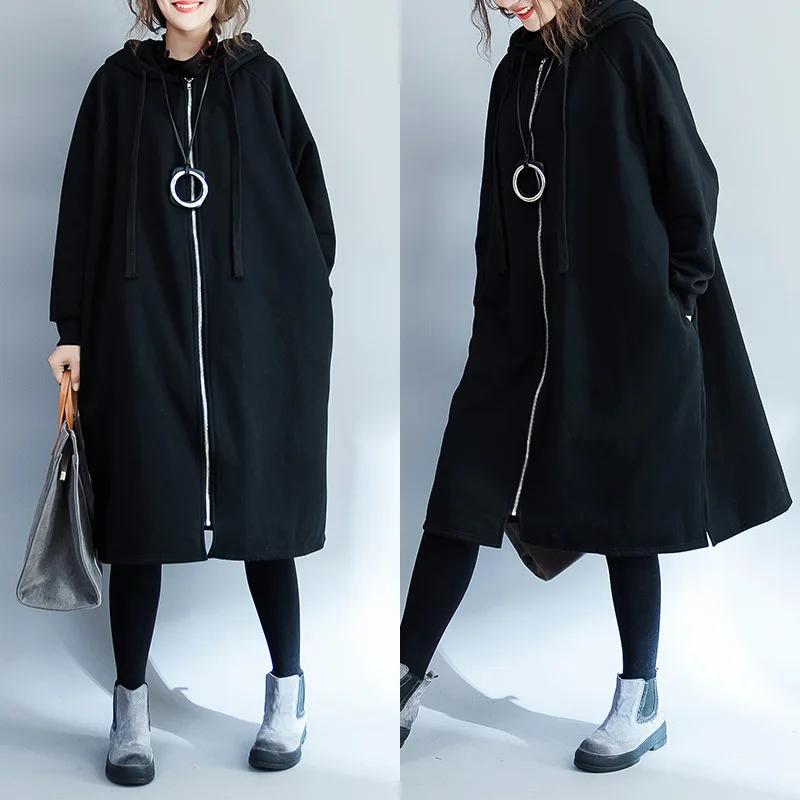 Winter Korean oversize large size Slim and velvety thick medium and Long-style cap jacket woman long coat plus size fall 2018
Winter Korean oversize large size Slim and velvety thick medium and Long-style cap jacket woman long coat plus size fall 2018