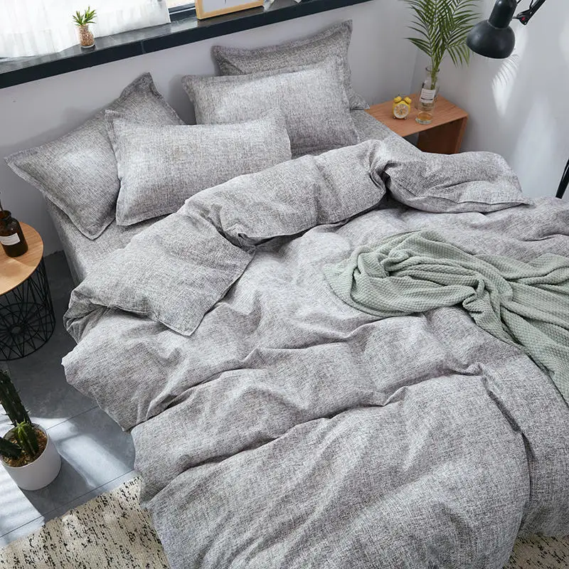 3/4pcs Bedding Sets Aloe Cotton Gray Brief Style Duvet Cover Flat Bed Sheet Comforter Bed Linen Set With Pillowcase Home Textile
3/4pcs Bedding Sets Aloe Cotton Gray Brief Style Duvet Cover Flat Bed Sheet Comforter Bed Linen Set With Pillowcase Home Textile