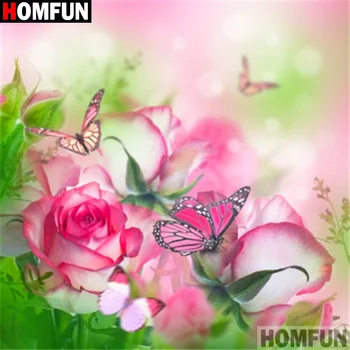 HOMFUN Full Diamond Embroidery Diy 5D Diamond Painting Cross Stitch "Flower butterfly" Full Drill Home Room Decor A20038
HOMFUN Full Diamond Embroidery Diy 5D Diamond Painting Cross Stitch "Flower butterfly" Full Drill Home Room Decor A20038