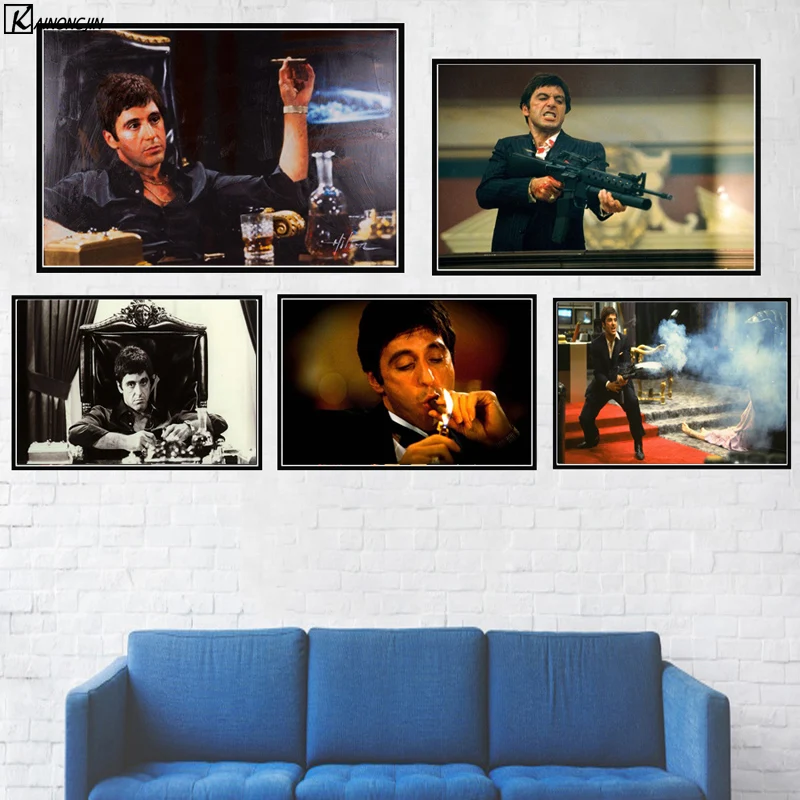 AL PACINO SCARFACE Poster Gangster Godfather Movie Posters and Print Canvas Painting Wall Art Picture for Living Room Home Decor
AL PACINO SCARFACE Poster Gangster Godfather Movie Posters and Print Canvas Painting Wall Art Picture for Living Room Home Decor