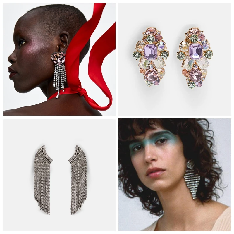 JUJIA 2019 Fashion Women ZA Crystal Drop Earrings for Girl Wedding Gift Tassel Earrings Bohemian Party Gifts Earrings Jewellery
JUJIA 2019 Fashion Women ZA Crystal Drop Earrings for Girl Wedding Gift Tassel Earrings Bohemian Party Gifts Earrings Jewellery