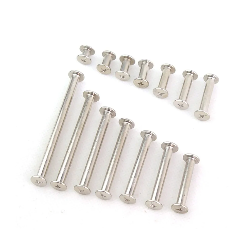50PCS Nickel plated rivet book butt screws M5 serials multiple sizes photo album rivets
50PCS Nickel plated rivet book butt screws M5 serials multiple sizes photo album rivets