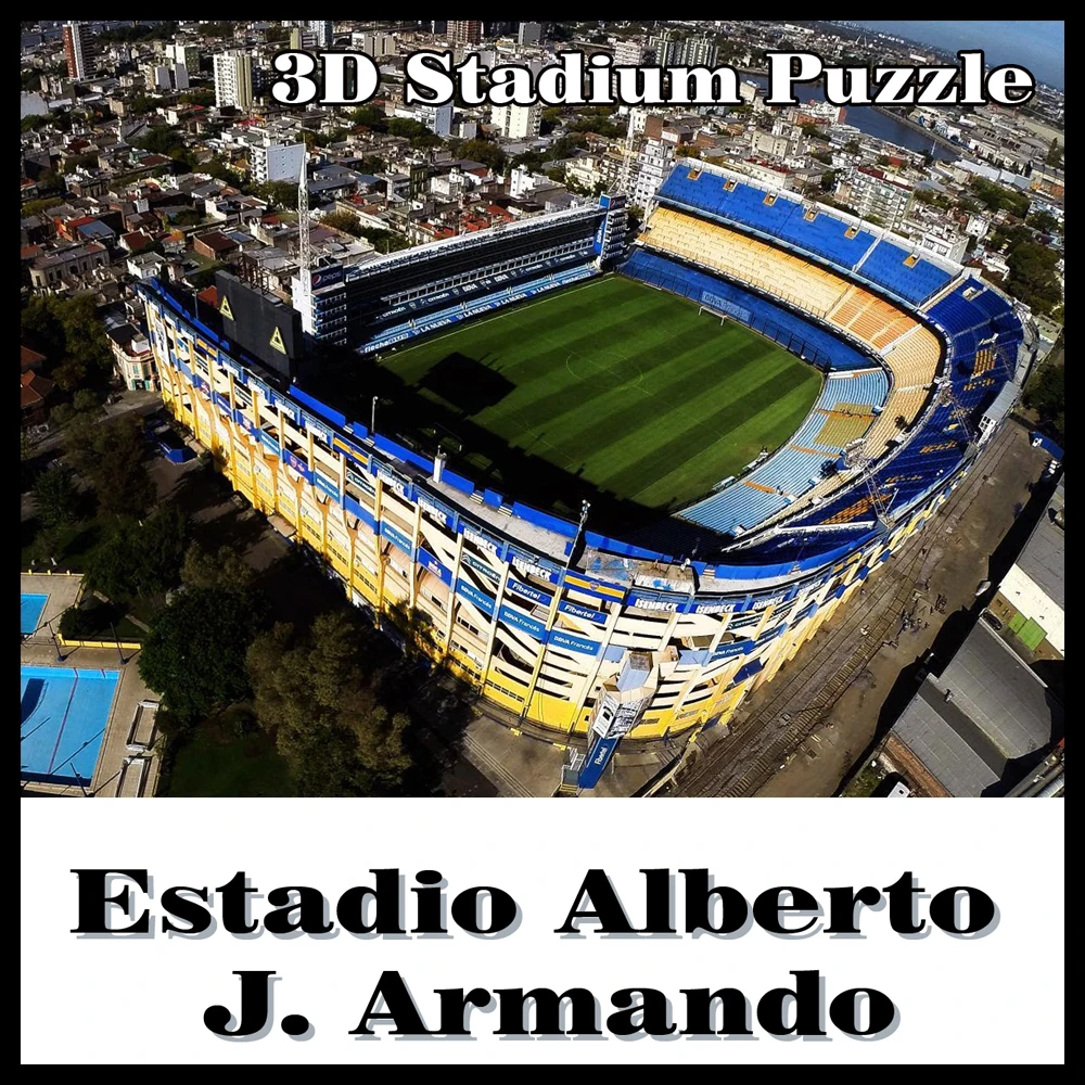 Умная и Happy3D головоломка футбол stadiumLa Bombonera модель головоломки игры Atletico Boca Juniors
