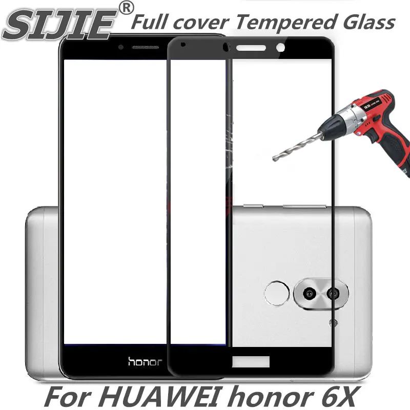Полное покрытие закаленное стекло для HUAWEI honor 6X 6 X honor6X экран защитный смартфон 9H