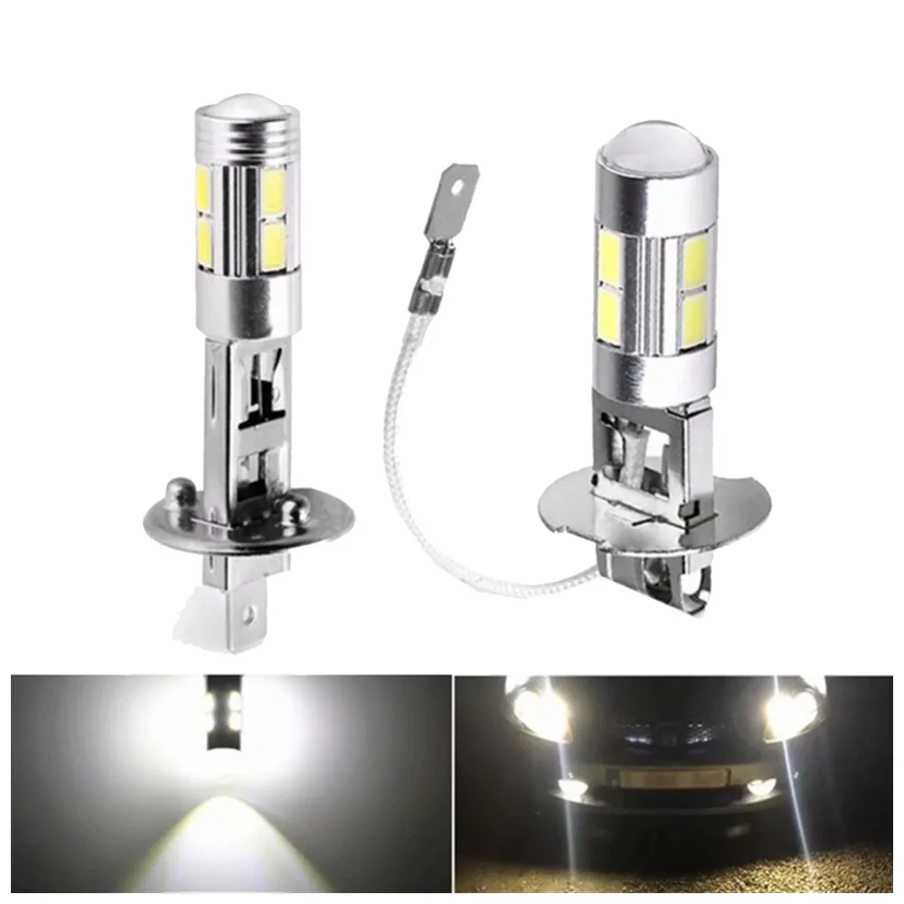 2pcs 12V H1 H3 Car Motor LED White Fog Driving DRL Daytime Running Light Bulbs 6000K Lens 10SMD Tail Headlight Lamps High Beam
2pcs 12V H1 H3 Car Motor LED White Fog Driving DRL Daytime Running Light Bulbs 6000K Lens 10SMD Tail Headlight Lamps High Beam