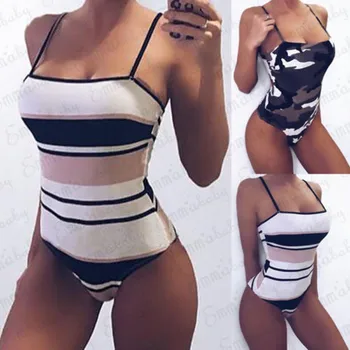 2018 One-Piece Backless Bodysuit printed one piece high quality Bathing Suit Striped Bandage Push-up Padded Bra Bathing Jumpsuit
2018 One-Piece Backless Bodysuit printed one piece high quality Bathing Suit Striped Bandage Push-up Padded Bra Bathing Jumpsuit