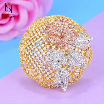 Siscathy Trendy Hollow Flower Rings Charm AAA Cubic Ziron Engagement Dubai Nigerian Bridal Statement Finger Women Wedding Rings
Siscathy Trendy Hollow Flower Rings Charm AAA Cubic Ziron Engagement Dubai Nigerian Bridal Statement Finger Women Wedding Rings