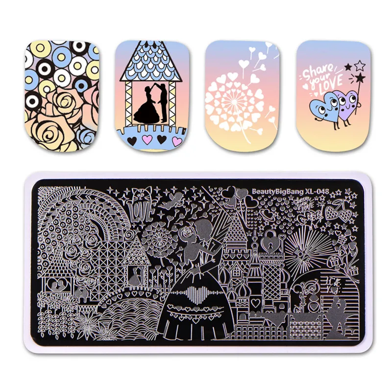 BeautyBigBang Nail Stamping Plates For Nail Art Polish Rose Flower Love Image Valentine's Day Stamping Template Nail Tools XL048
BeautyBigBang Nail Stamping Plates For Nail Art Polish Rose Flower Love Image Valentine's Day Stamping Template Nail Tools XL048