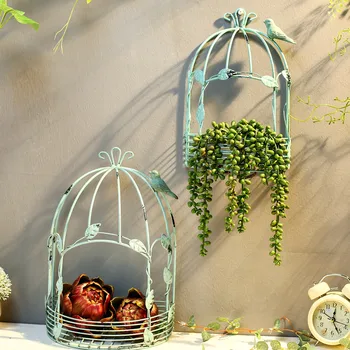 Vintage American Country Wall Hanging Metal Wire Iron Half Bird Cage Flower Pot Garden Decoration
Vintage American Country Wall Hanging Metal Wire Iron Half Bird Cage Flower Pot Garden Decoration
