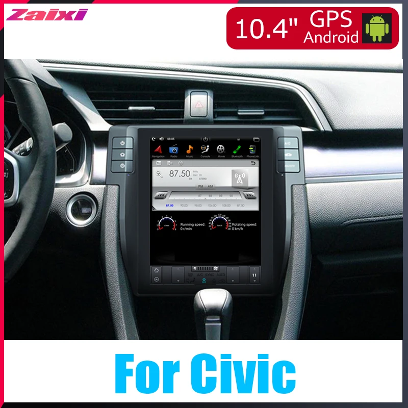 ZaiXi 10.4 inch Big screen Tesla Screen Vertical Screen Android Car PC GPS Navigation Radio Player For Honda Civic 2016~2018
ZaiXi 10.4 inch Big screen Tesla Screen Vertical Screen Android Car PC GPS Navigation Radio Player For Honda Civic 2016~2018