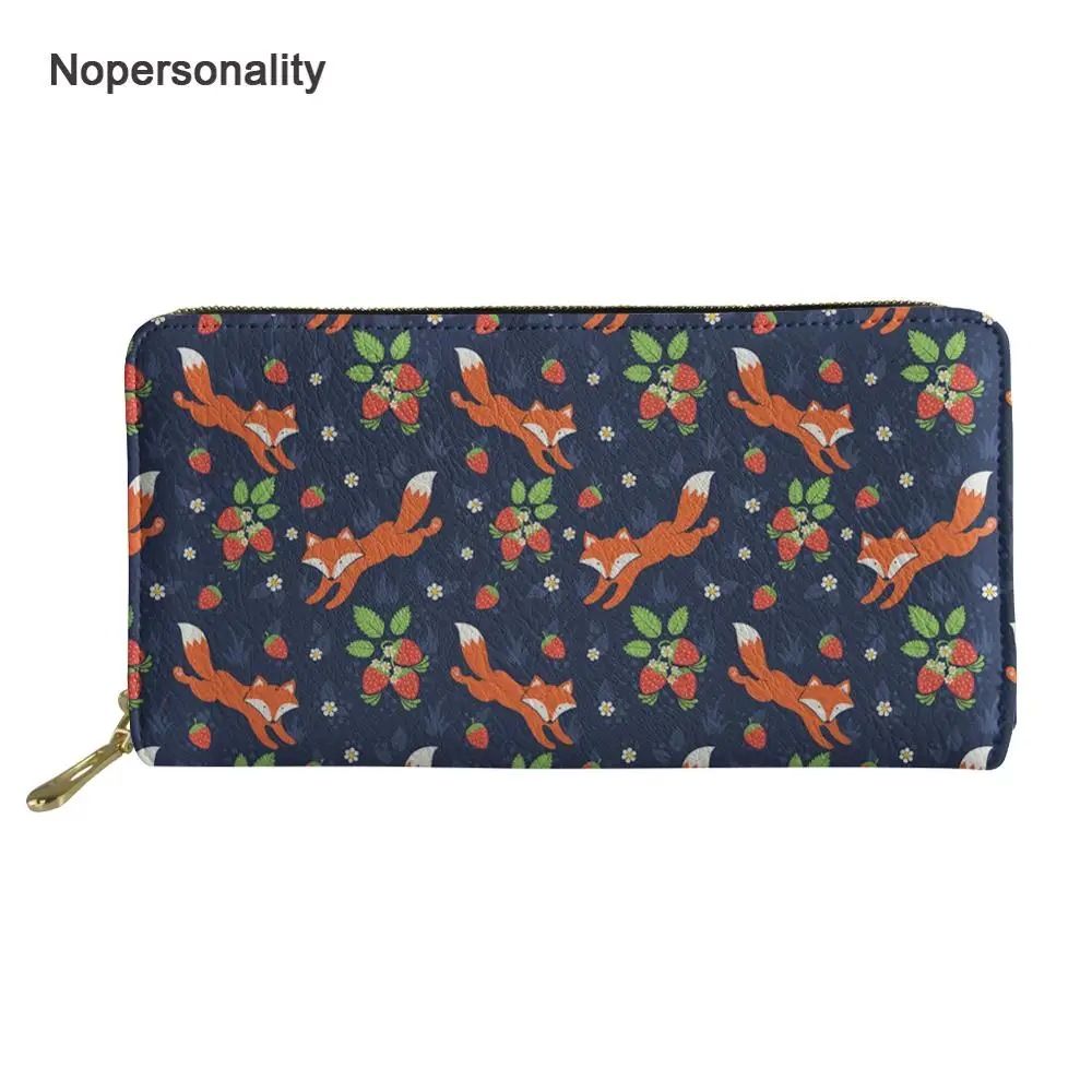 Nopersonality Casual Strawberry Fox Pattern Wallets for Women Long Zipper Leather Ladies Credit Card Holders Personalized Purse
Nopersonality Casual Strawberry Fox Pattern Wallets for Women Long Zipper Leather Ladies Credit Card Holders Personalized Purse