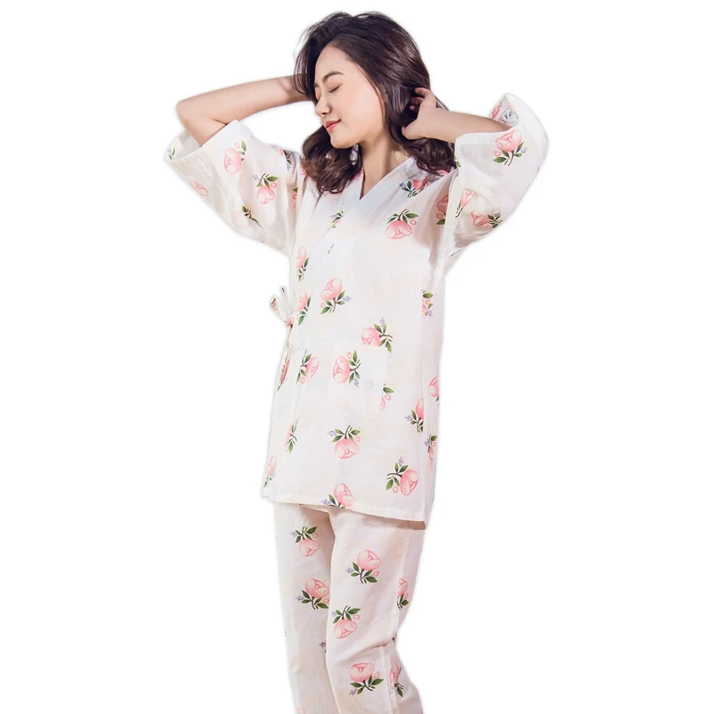 Spring Fresh flowers kimono robe women pyjamas 100% gauze cotton breathable Japanese kimono Spa pajamas sets women bathrobes
Spring Fresh flowers kimono robe women pyjamas 100% gauze cotton breathable Japanese kimono Spa pajamas sets women bathrobes