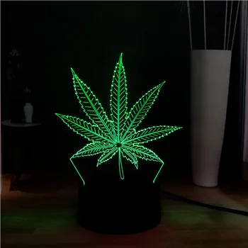 Novel Acrylic Plant Weed Hemp leaf 3D Illusion LED Decor Bedroom RGB USB Base Table Night Sweet Mood Light Holiday Friends Gift
Novel Acrylic Plant Weed Hemp leaf 3D Illusion LED Decor Bedroom RGB USB Base Table Night Sweet Mood Light Holiday Friends Gift