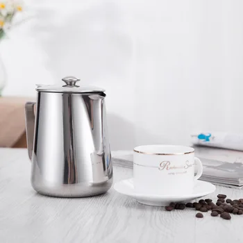 Stainless Steel 300ml 600ml Coffee Pitcher Milk Frothing Jug With Cover Cappuccino Milk Jug Espresso Coffee Pitcher Barista Cups
Stainless Steel 300ml 600ml Coffee Pitcher Milk Frothing Jug With Cover Cappuccino Milk Jug Espresso Coffee Pitcher Barista Cups