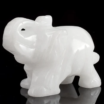 2 inch Natural White Jade Elephant Figurine Gemstone Crystal Carved Animals Statue for Home Decor Chakra Healing
2 inch Natural White Jade Elephant Figurine Gemstone Crystal Carved Animals Statue for Home Decor Chakra Healing