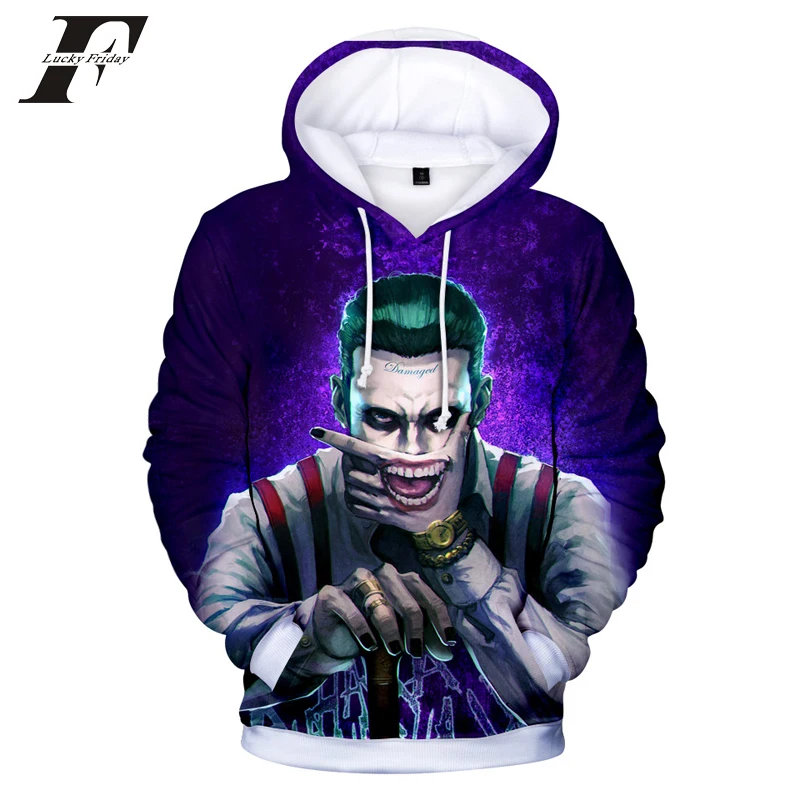 LUCKYFRIDAYF 2018 3D Suicide Squad Hoodies Sweatshirts men women Casual Streetwear Long Sleeve Clothes men hoodies Plus Size
LUCKYFRIDAYF 2018 3D Suicide Squad Hoodies Sweatshirts men women Casual Streetwear Long Sleeve Clothes men hoodies Plus Size