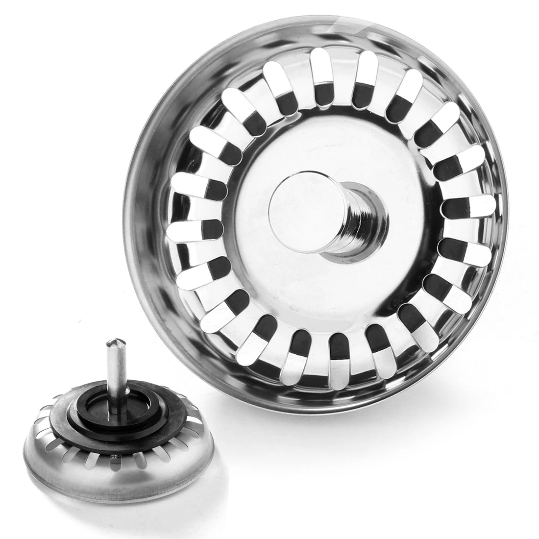 2x Kitchen Stainless Steel Basin Drain Dopant Sink Strainer Basket Waste Filter Waste Disposer Plug Drain Stopper Filter
2x Kitchen Stainless Steel Basin Drain Dopant Sink Strainer Basket Waste Filter Waste Disposer Plug Drain Stopper Filter