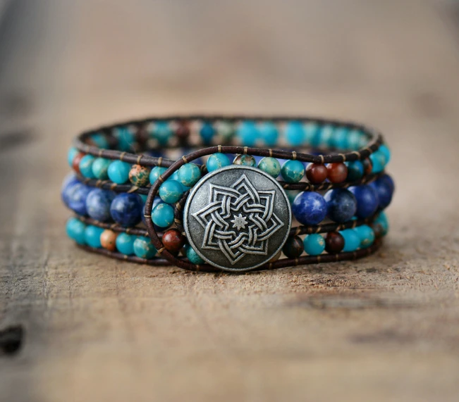 New Woven Bracelets Unique Natural Stones Leather Wrap Bracelets Wholesale Handmade Bohemia Cuff Bracelet Jewelry Dropship
New Woven Bracelets Unique Natural Stones Leather Wrap Bracelets Wholesale Handmade Bohemia Cuff Bracelet Jewelry Dropship