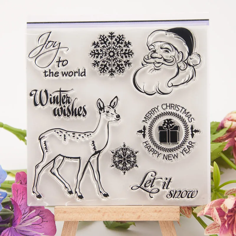Santa Clause Deer Snowflake Transparent Clear Silicone Stamp Seal DIY Scrapbooking Photo Album Decorative Clear Stamp Sheets
Santa Clause Deer Snowflake Transparent Clear Silicone Stamp Seal DIY Scrapbooking Photo Album Decorative Clear Stamp Sheets