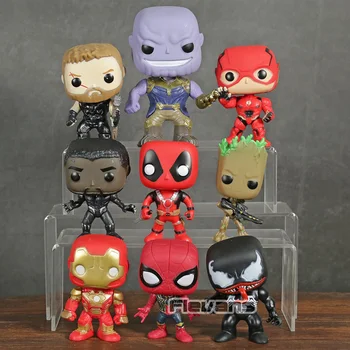 Marvel Deadpool Black Panther Spiderman Thanos Venom Iron Man Flash Captain America Action Figures Super Heroes Toys 9pcs/set
Marvel Deadpool Black Panther Spiderman Thanos Venom Iron Man Flash Captain America Action Figures Super Heroes Toys 9pcs/set