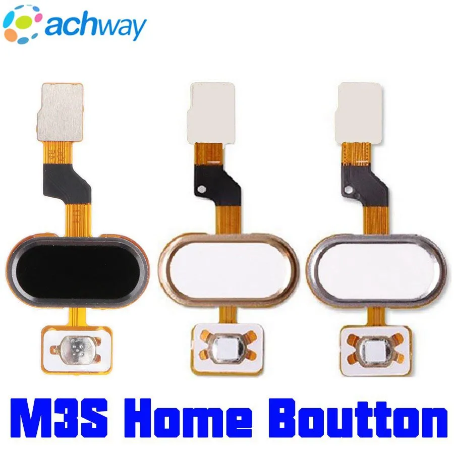 

New For Meizu M3S Home Button FingerPrint Touch ID Sensor Flex Cable Ribbon Replacement MEIZU M3S Button Key Black/White/Golden