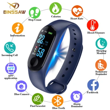 BINSSAW 2018 Smart Watch Men Women Sport Bracelet Bluetooth Clock Camera Heart Rate Blood Pressure Sleep Monitor Pedometer Band
BINSSAW 2018 Smart Watch Men Women Sport Bracelet Bluetooth Clock Camera Heart Rate Blood Pressure Sleep Monitor Pedometer Band