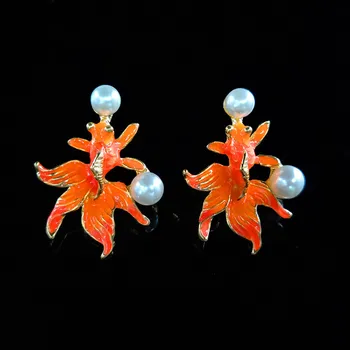 10 PCS 30*39mm Fashion Metal Alloy KC Gold Pearl Drops Of Glaze Fish Connectors Charm DIY Jewelry Findings
10 PCS 30*39mm Fashion Metal Alloy KC Gold Pearl Drops Of Glaze Fish Connectors Charm DIY Jewelry Findings