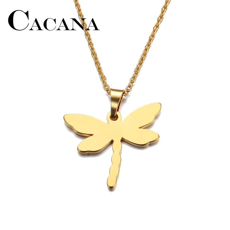 CACANA Stainless Steel Necklace For Women Man Lover's Dragonfly Gold And Silver Color Pendant Necklace Engagement Jewelry
CACANA Stainless Steel Necklace For Women Man Lover's Dragonfly Gold And Silver Color Pendant Necklace Engagement Jewelry