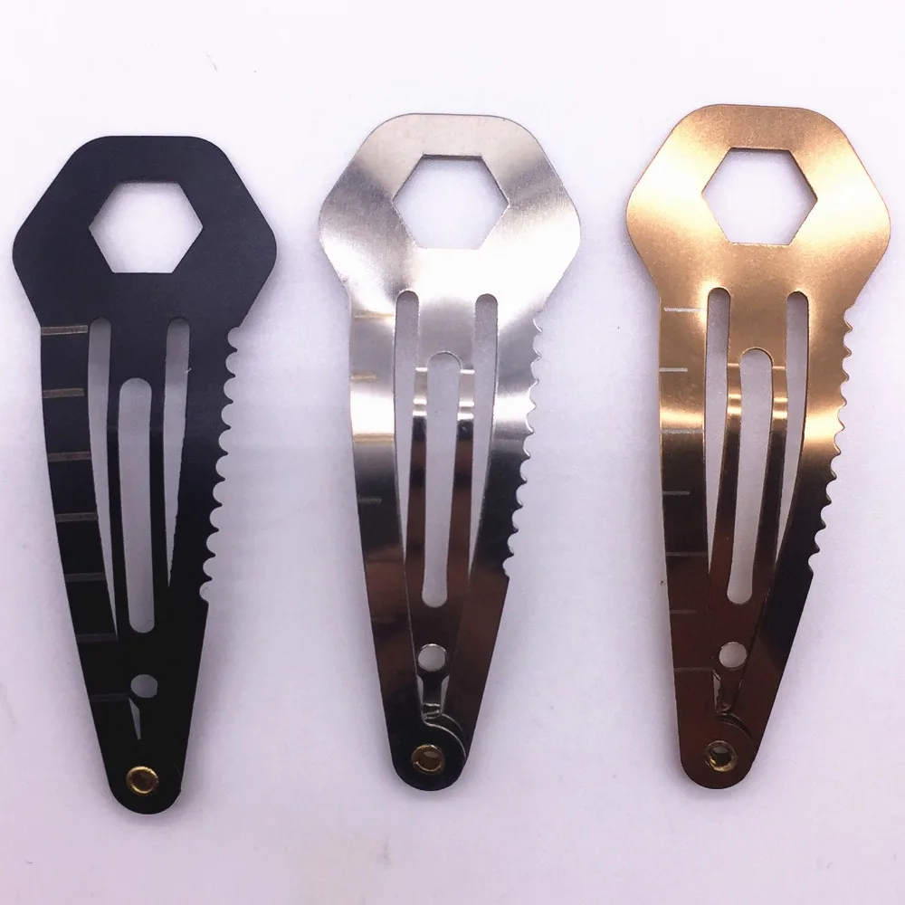 3 color EDC Hair Clip Multifunction Stainless Steel Hairpin Cutter Ruler Screwdriver Keychain 8 In 1 Pocket Utility Survive Too
3 color EDC Hair Clip Multifunction Stainless Steel Hairpin Cutter Ruler Screwdriver Keychain 8 In 1 Pocket Utility Survive Too