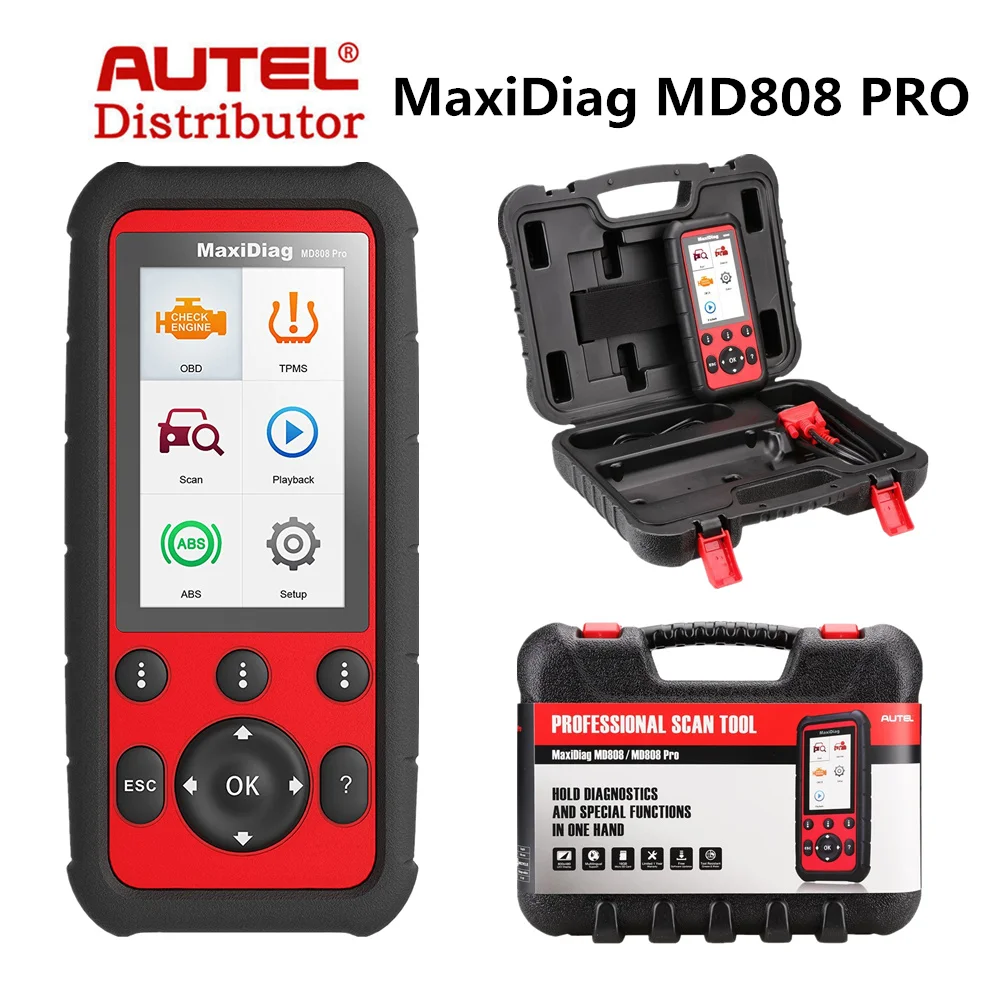 Autel MaxiDiag MD808 PRO MD808P Auto Diagnostic Tool OBD2 Full Systems with Special Function for EPB/ Oil Reset/ DPF/SAS and BMS
Autel MaxiDiag MD808 PRO MD808P Auto Diagnostic Tool OBD2 Full Systems with Special Function for EPB/ Oil Reset/ DPF/SAS and BMS