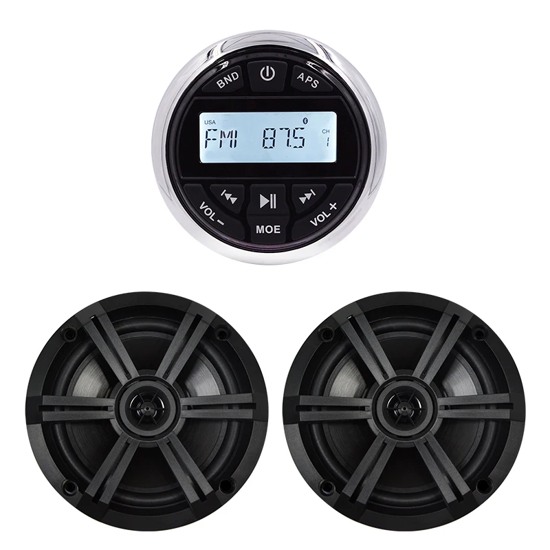 Waterproof Outdoor Marine Radio Audio FMAM Receiver MP3 Bluetooth Marine Player for Yacht boat +6.5"marine Speaker ATV Bathroom
Waterproof Outdoor Marine Radio Audio FMAM Receiver MP3 Bluetooth Marine Player for Yacht boat +6.5"marine Speaker ATV Bathroom
