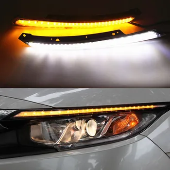 For Honda Civic 10th 2016 2017 2018 DRL LED Driving Daytime Running Light DRL 12V fog lamp car styling Eyebrow Water Flowing
For Honda Civic 10th 2016 2017 2018 DRL LED Driving Daytime Running Light DRL 12V fog lamp car styling Eyebrow Water Flowing
