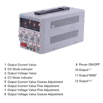 NEW DE Universal DC0-30V/0-5A Power Supply Adjustable Dual Digital Variable Precision Overload Short Circuit Protecting Supply
NEW DE Universal DC0-30V/0-5A Power Supply Adjustable Dual Digital Variable Precision Overload Short Circuit Protecting Supply