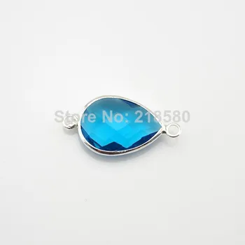 MBC0009 Slide Natural Stone Water Drop Crystal Pendant Faceted Lake Blue Bezel Two Bials Connector Gold Silver Charm 13mmx18mm
MBC0009 Slide Natural Stone Water Drop Crystal Pendant Faceted Lake Blue Bezel Two Bials Connector Gold Silver Charm 13mmx18mm